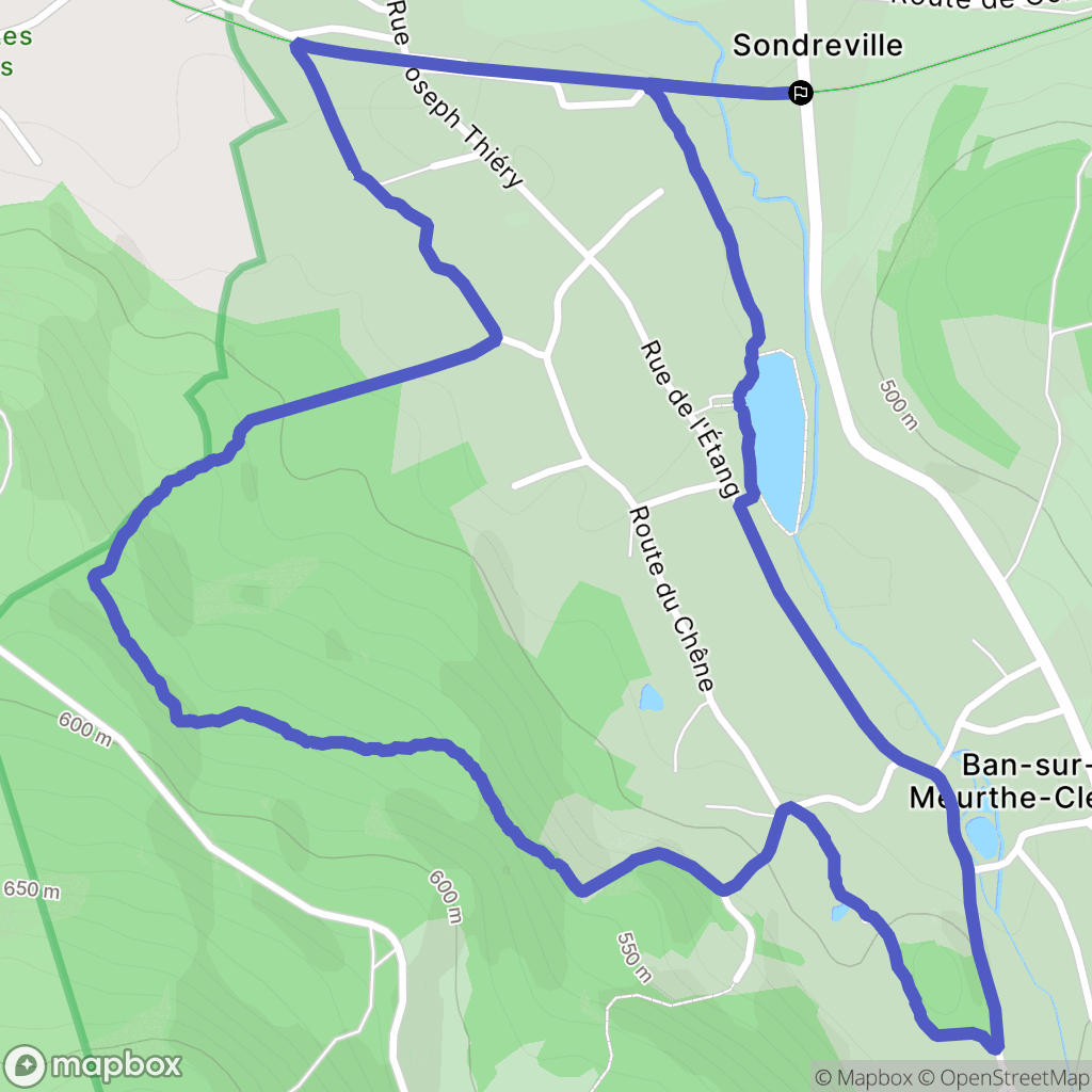 Ban-sur-Meurthe-Clefcy : carte du parcours de randonnée - France