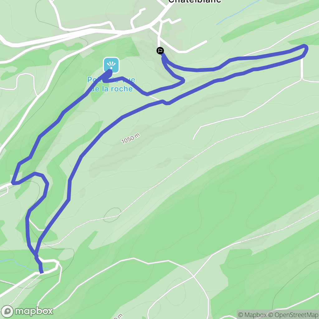Châtelblanc : carte du parcours de randonnée - France