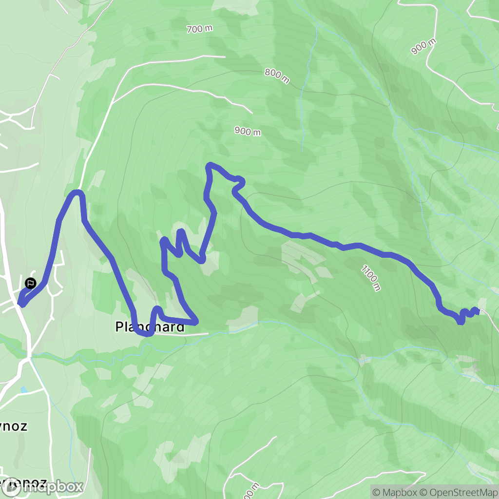 Faverges : carte du parcours de randonnée - France