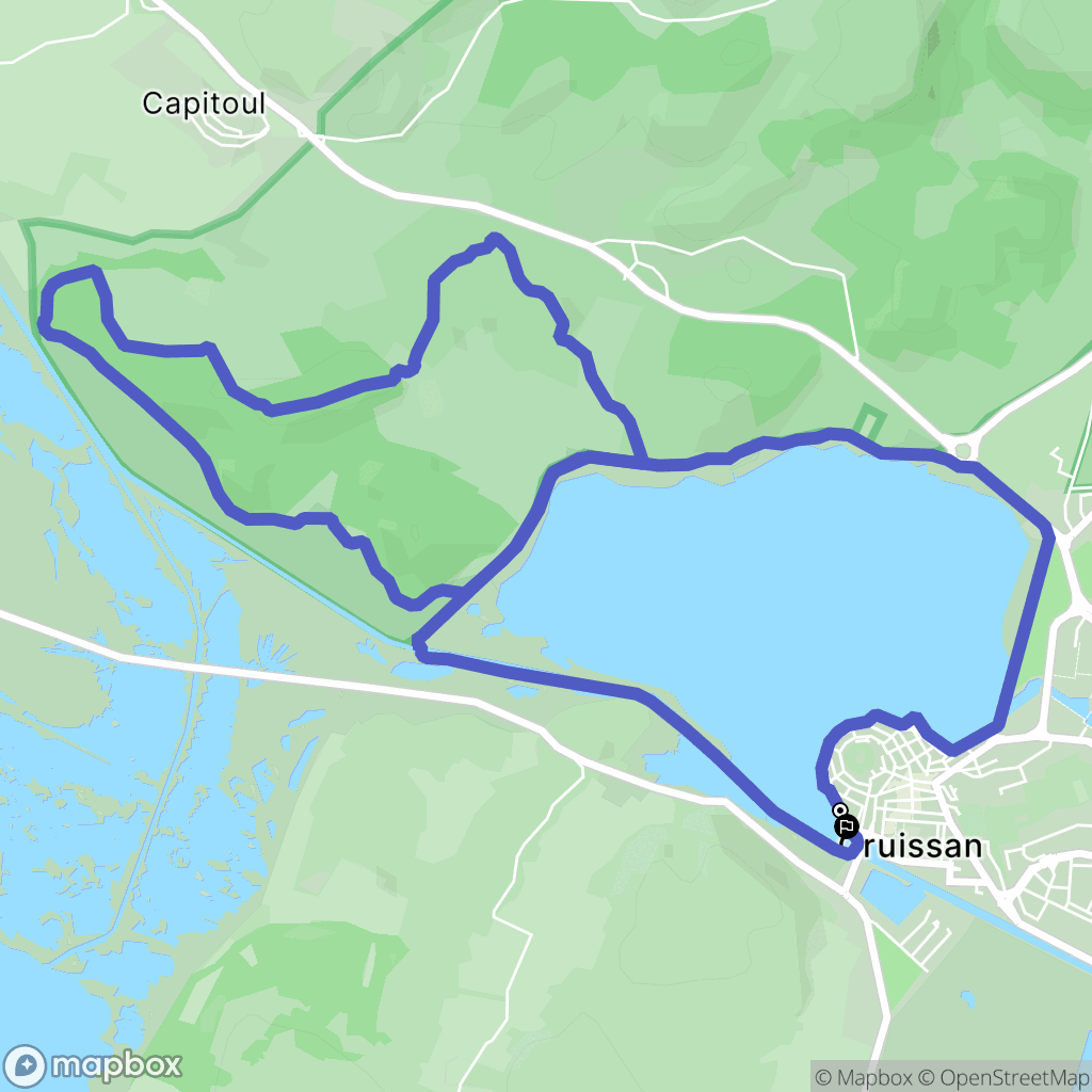 Gruissan : carte du parcours de randonnée - France