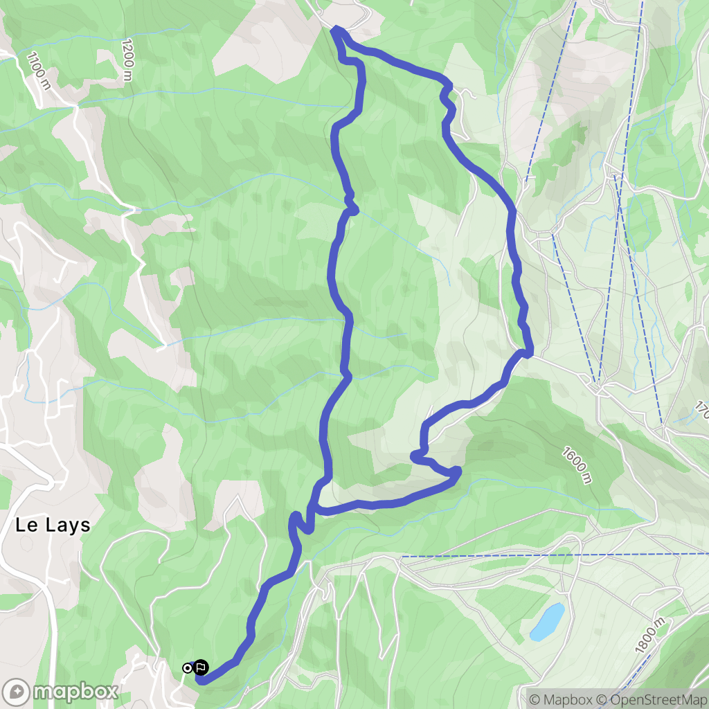 Arâches-la-Frasse : carte du parcours de randonnée - France