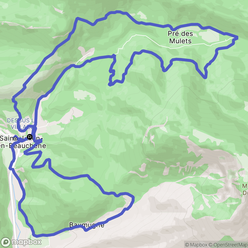 Saint-Julien-en-Beauchêne : carte du parcours de randonnée - France