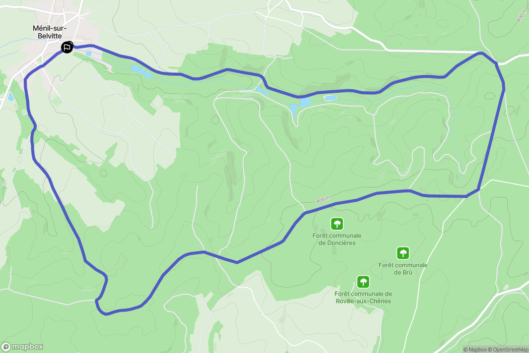 Ménil-sur-Belvitte : carte du parcours de randonnée - France