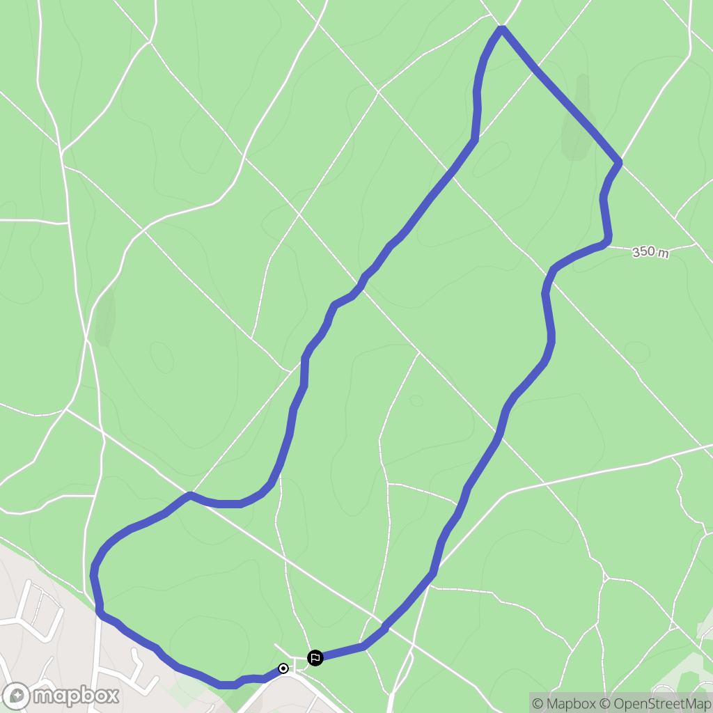 Besançon : carte du parcours de randonnée - France