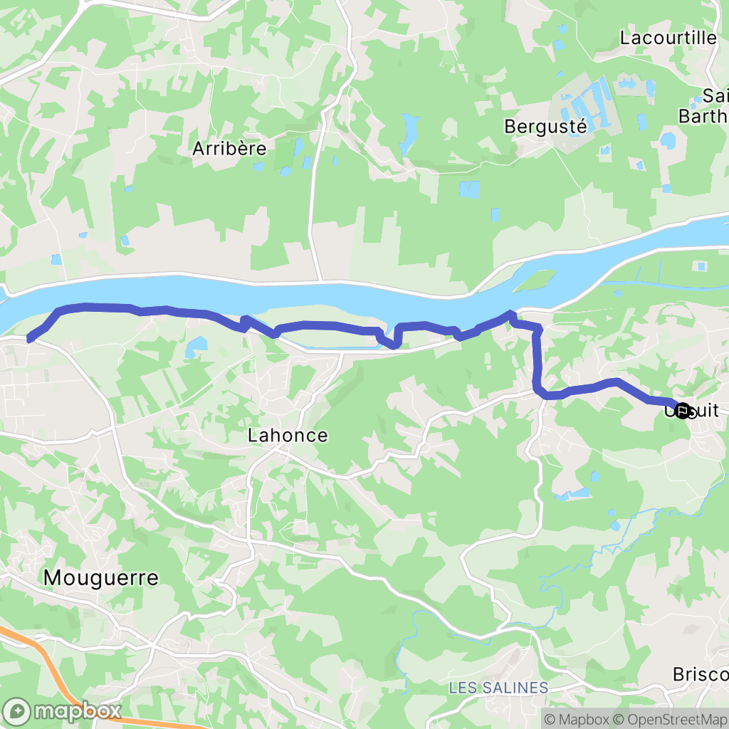 Urcuit : carte du parcours de randonnée - France