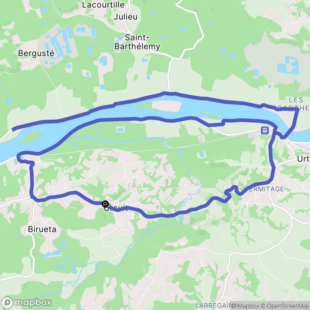 Urcuit : carte du parcours de randonnée - France