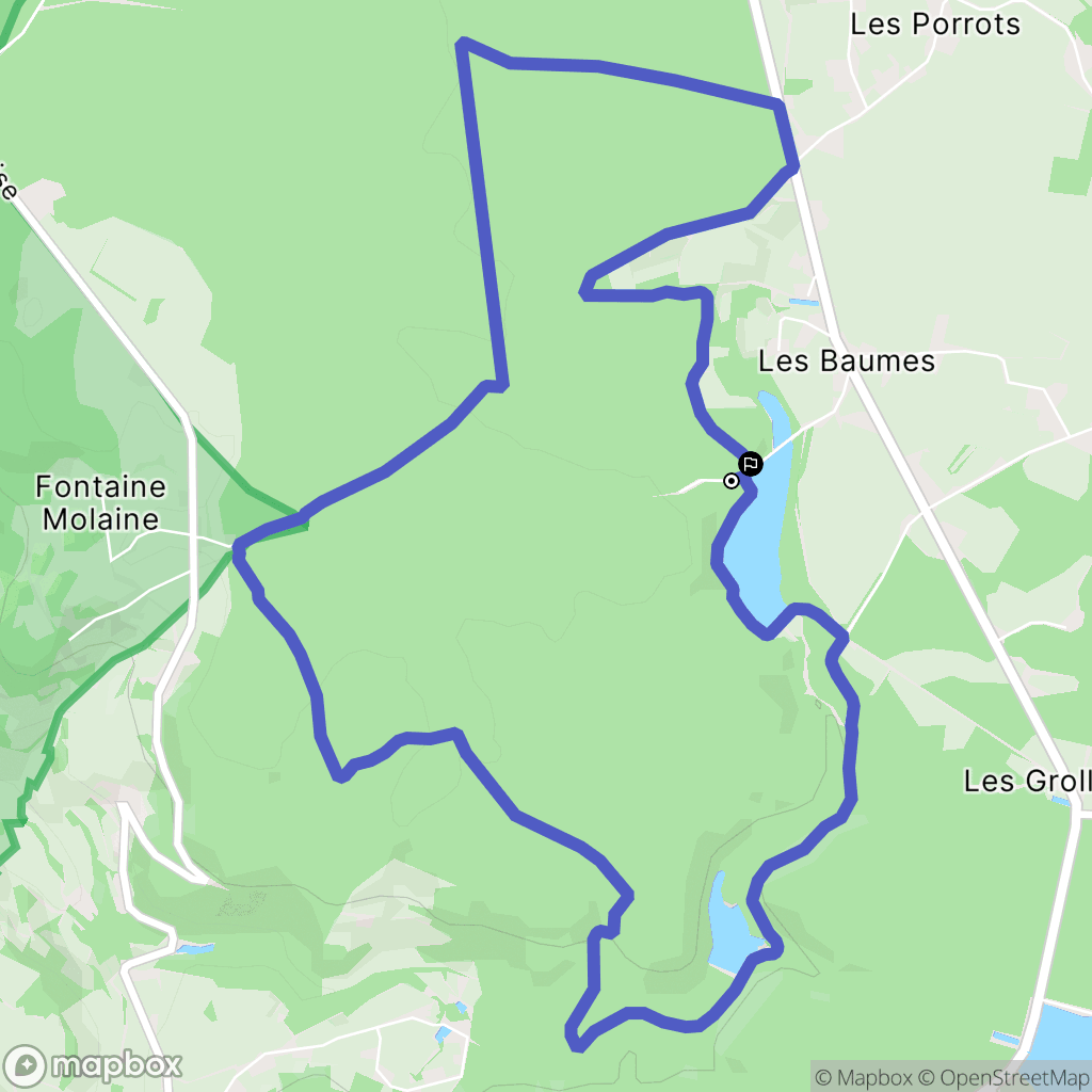 Antully : carte du parcours de randonnée - France