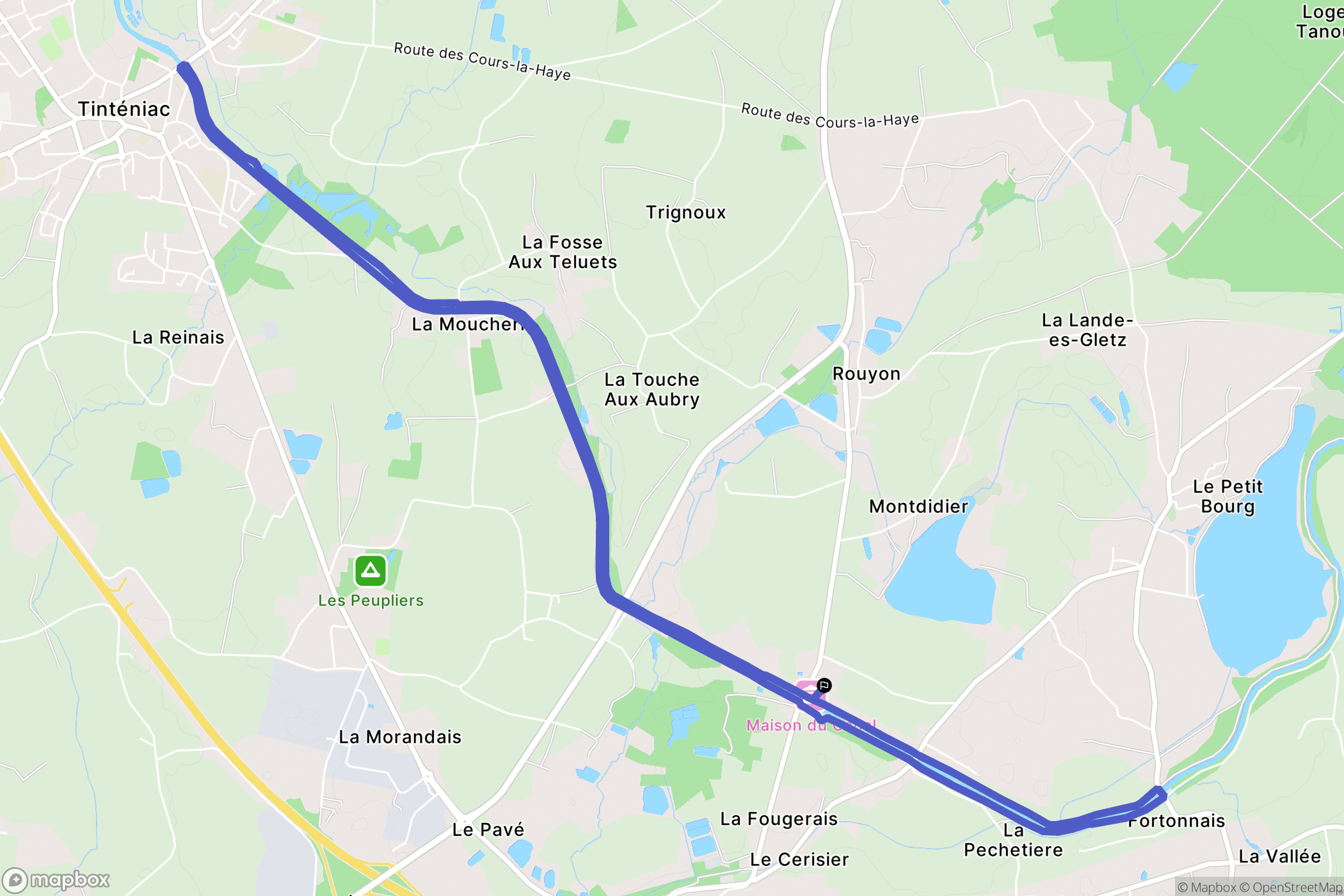 Hédé-Bazouges : carte du parcours de randonnée - France