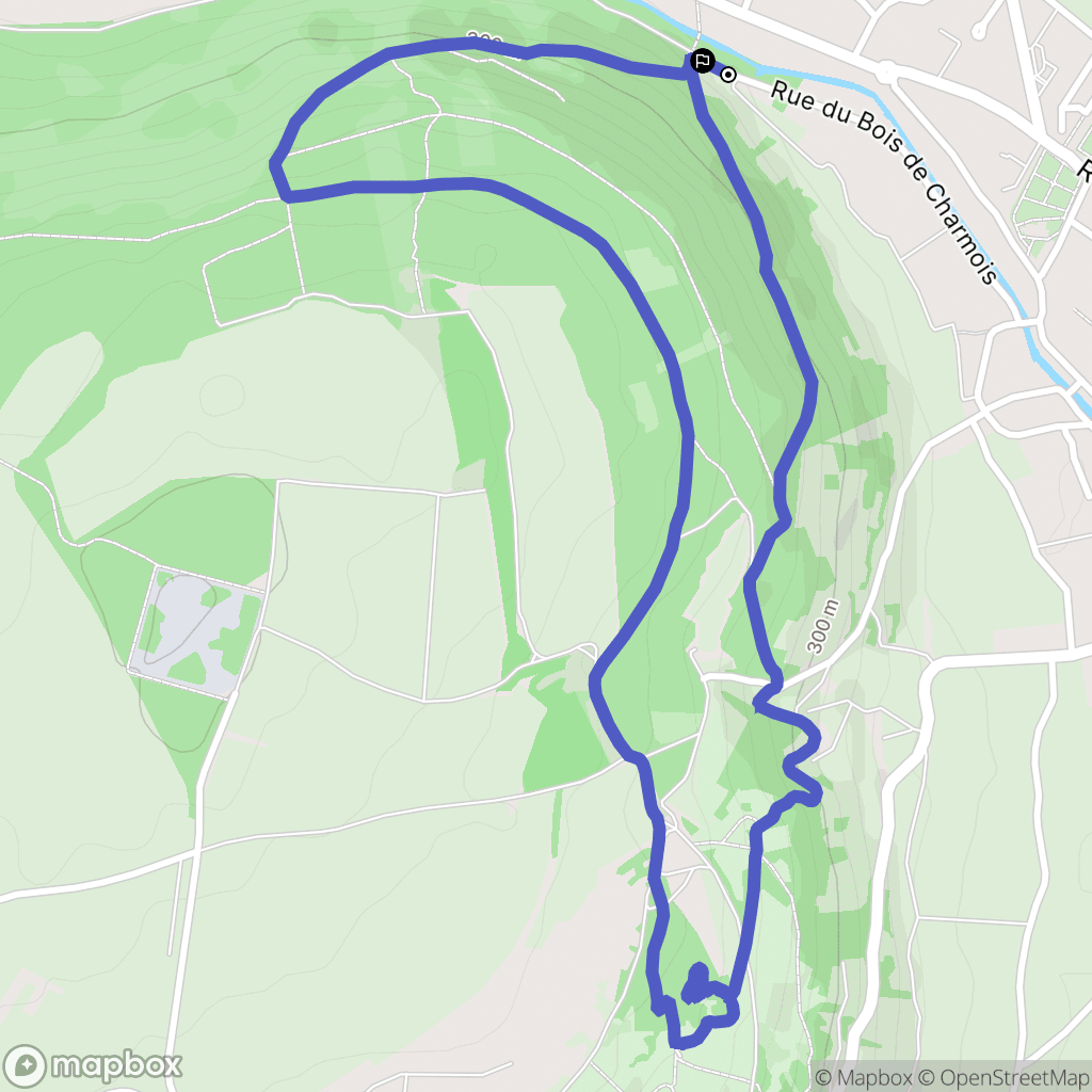Nuits-Saint-Georges : carte du parcours de randonnée - France
