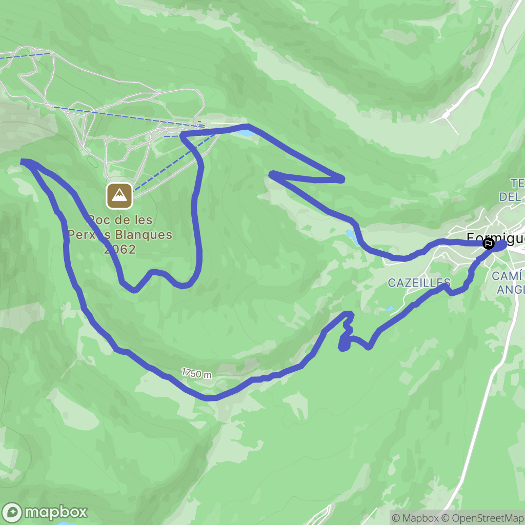 Formiguères : carte du parcours de randonnée - France