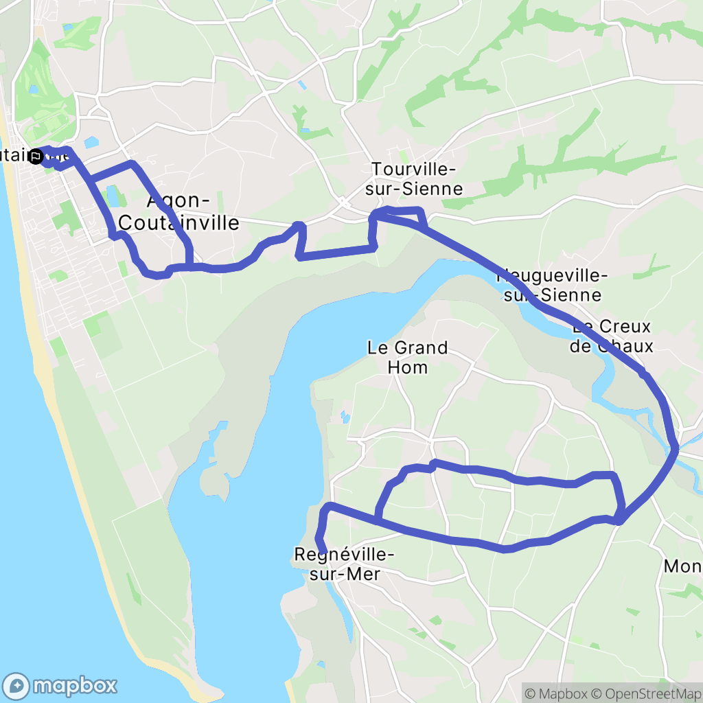 Agon-Coutainville : carte du parcours de randonnée - France