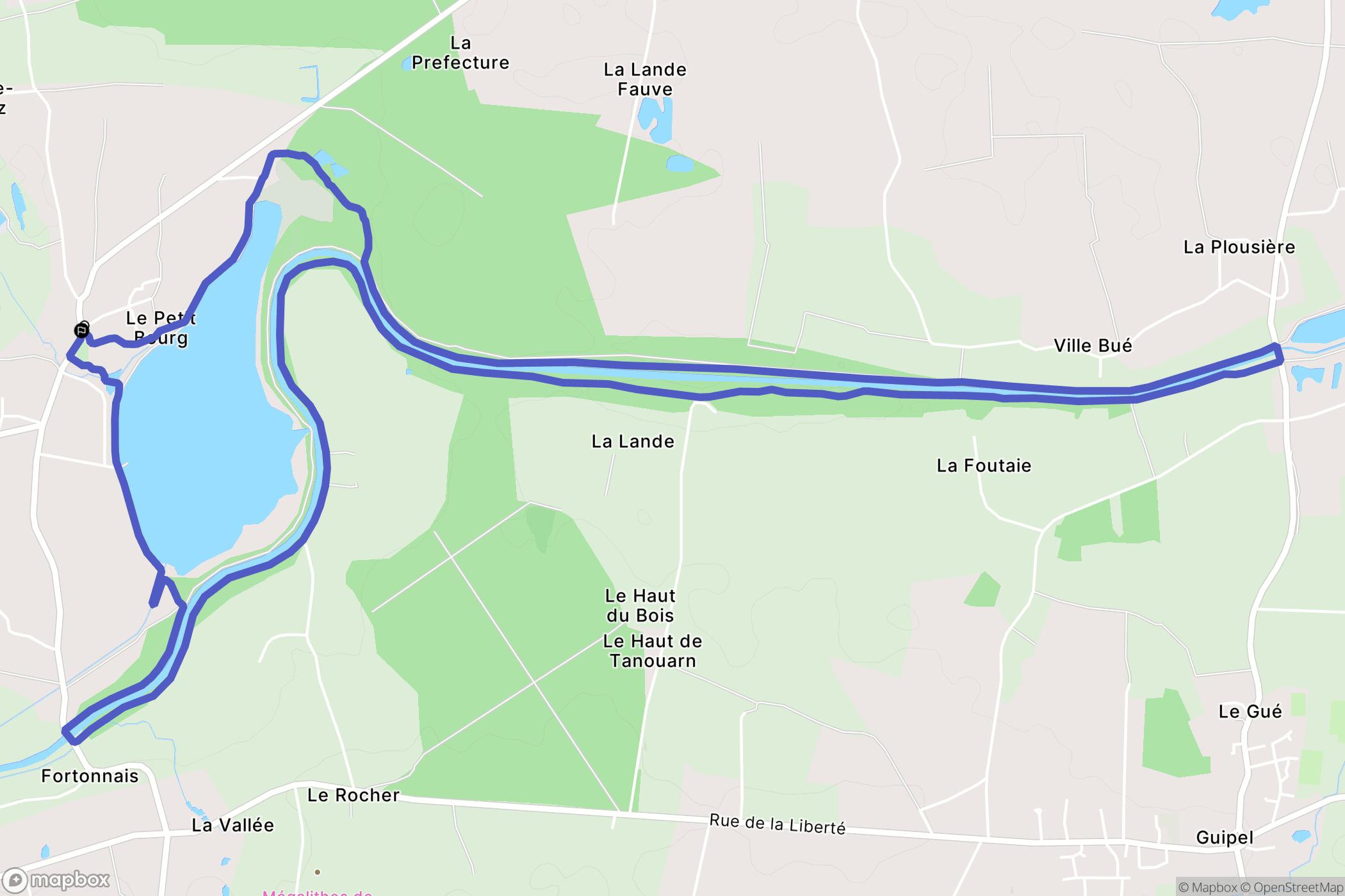 Hédé-Bazouges : carte du parcours de randonnée - France