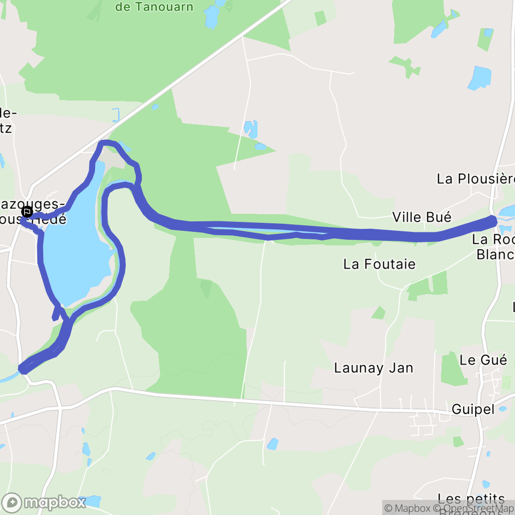 Hédé-Bazouges : carte du parcours de randonnée - France