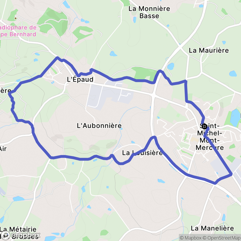 Sèvremont : carte du parcours de randonnée - France