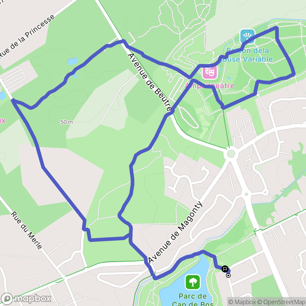 Pessac : carte du parcours de randonnée - France