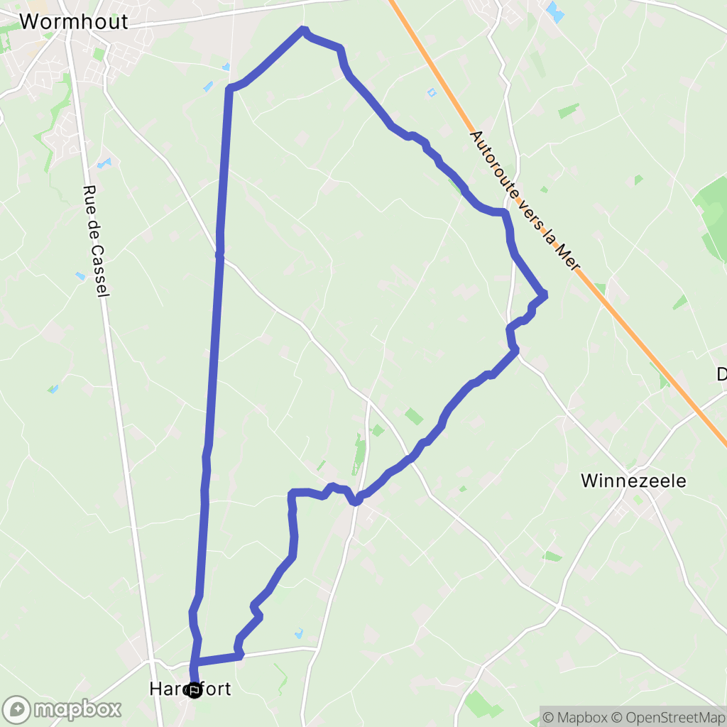 Hardifort : carte du parcours de randonnée - France