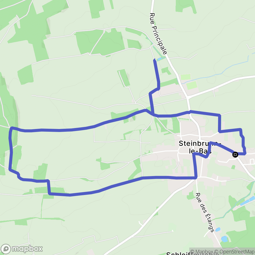 Steinbrunn-le-Bas : carte du parcours de randonnée - France