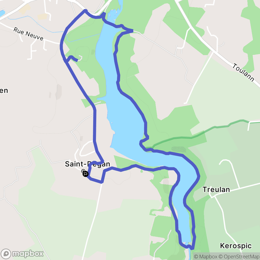 Brech : carte du parcours de randonnée - France