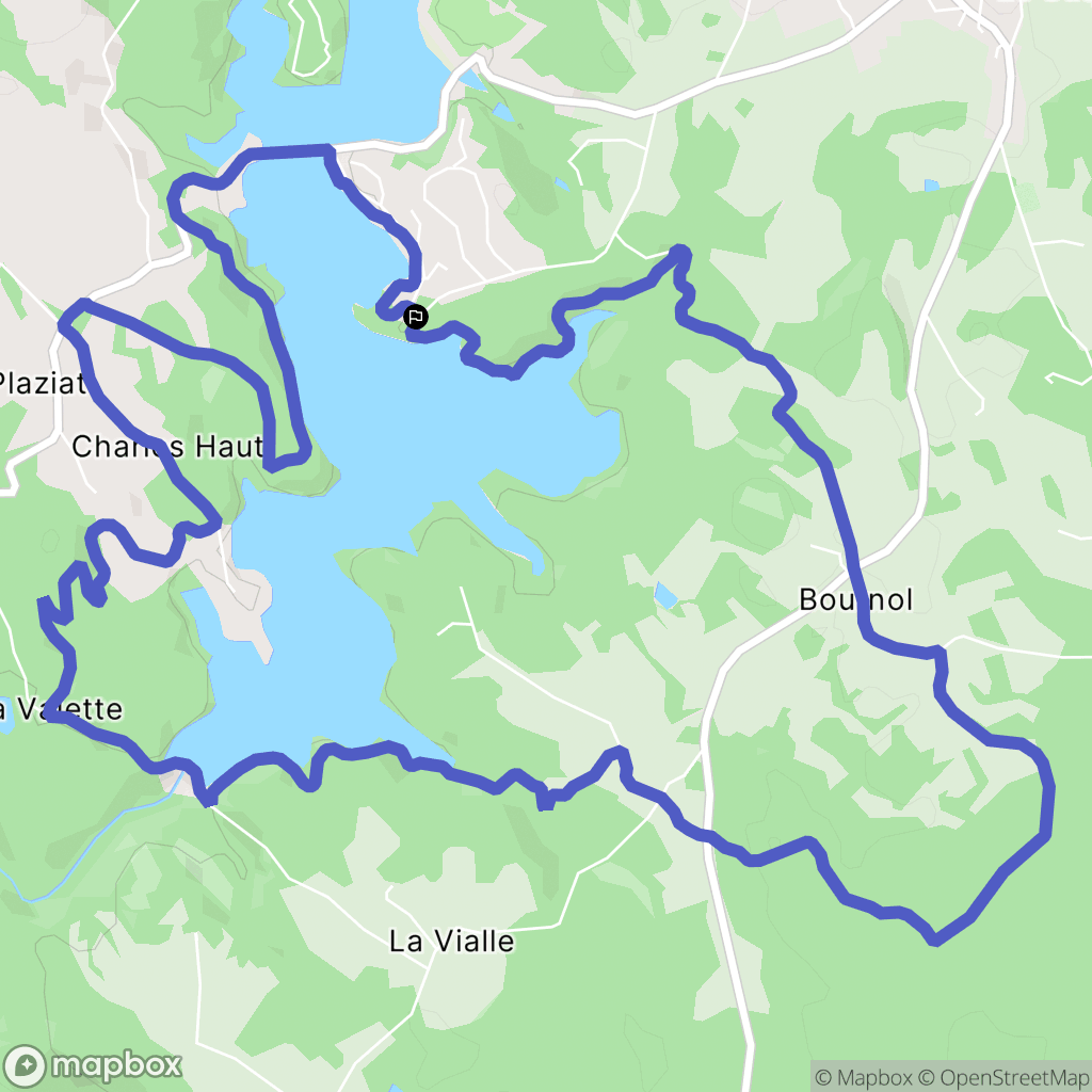 Marcillac-la-Croisille : carte du parcours de randonnée - France