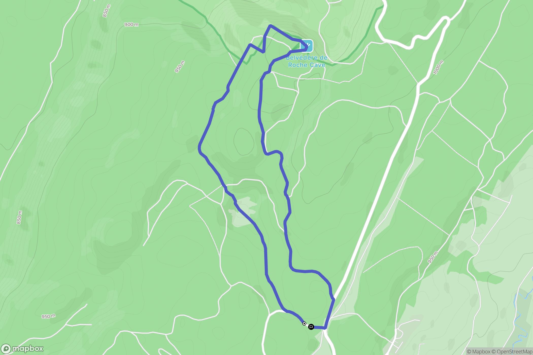 Nanchez : carte du parcours de randonnée - France