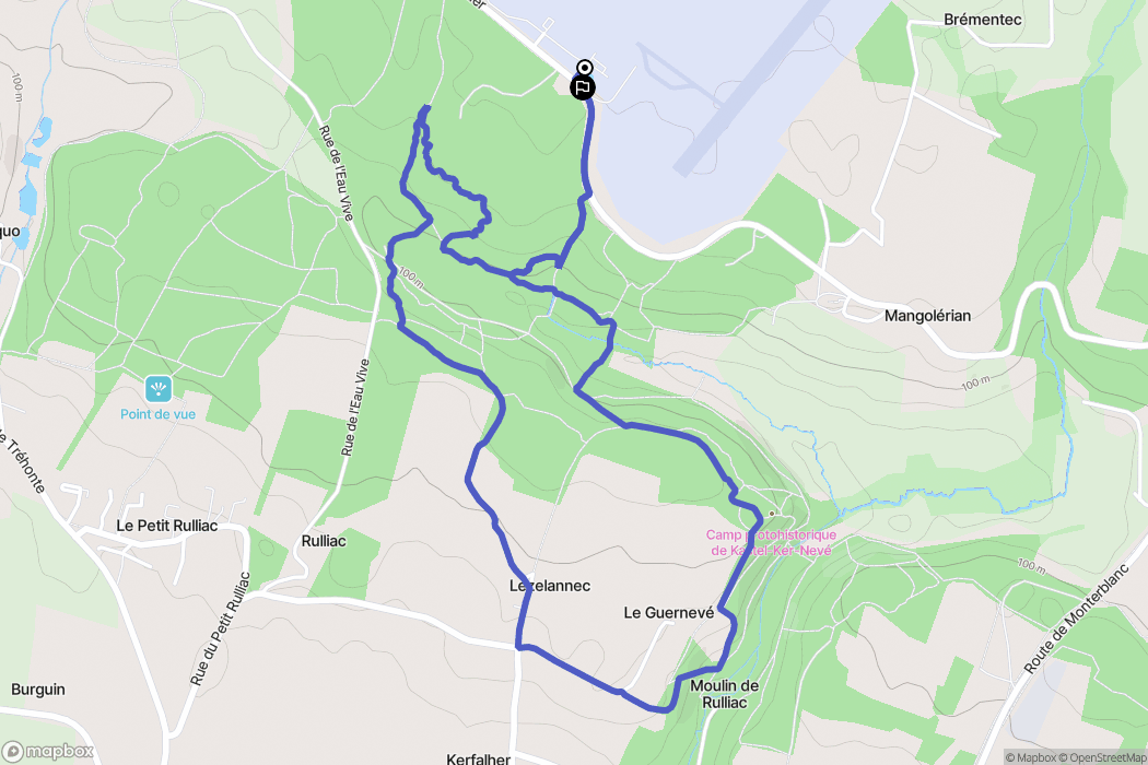 Monterblanc : carte du parcours de randonnée - France
