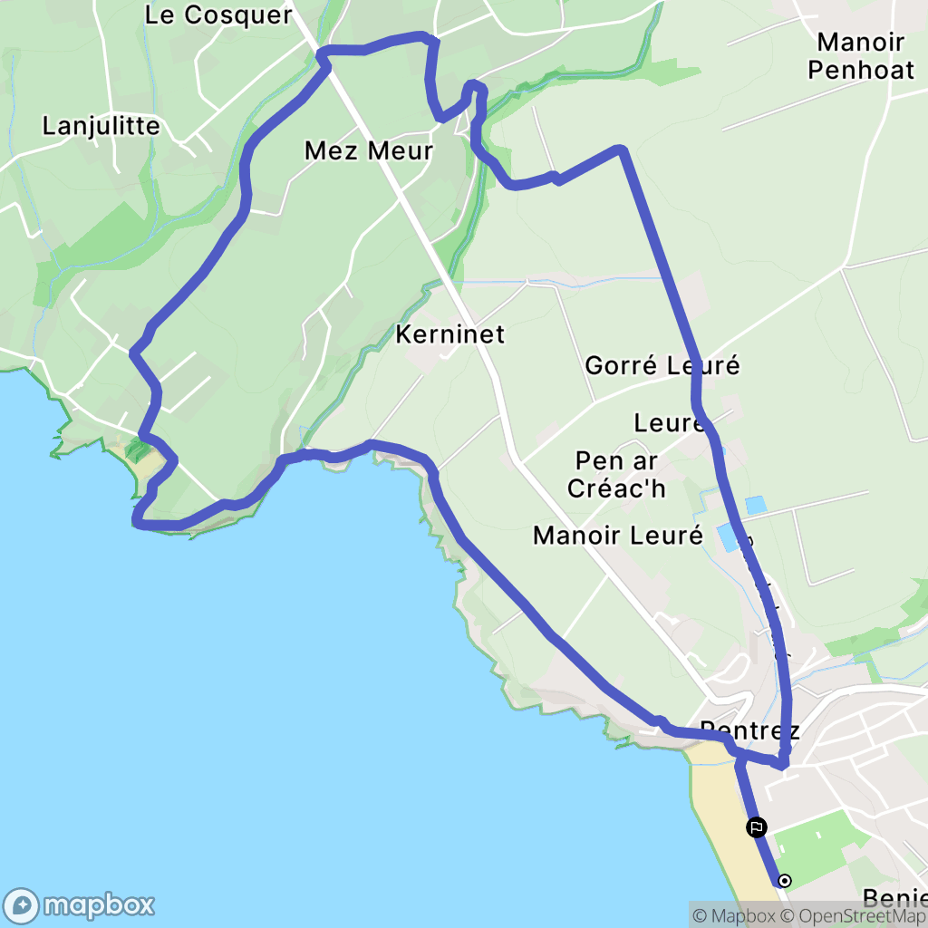 Saint-Nic : carte du parcours de randonnée - France