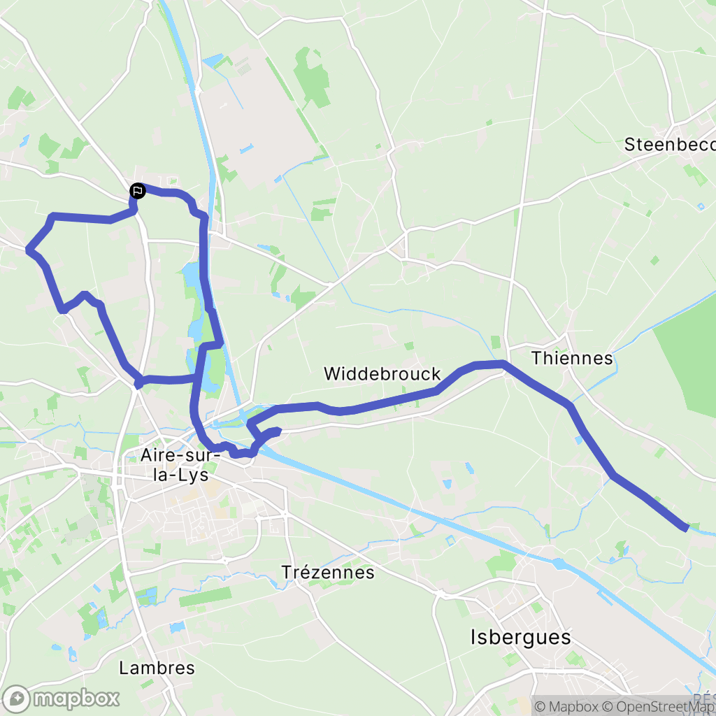 Wittes : carte du parcours de randonnée - France