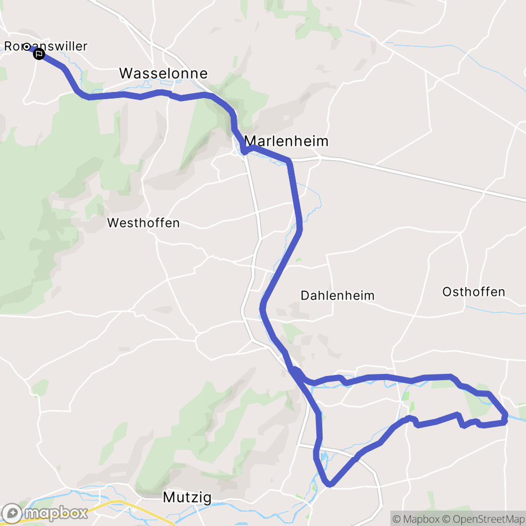 Romanswiller : carte du parcours de randonnée - France
