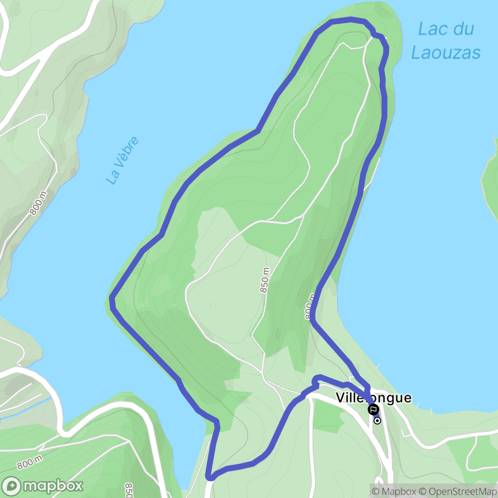 Nages : carte du parcours de randonnée - France