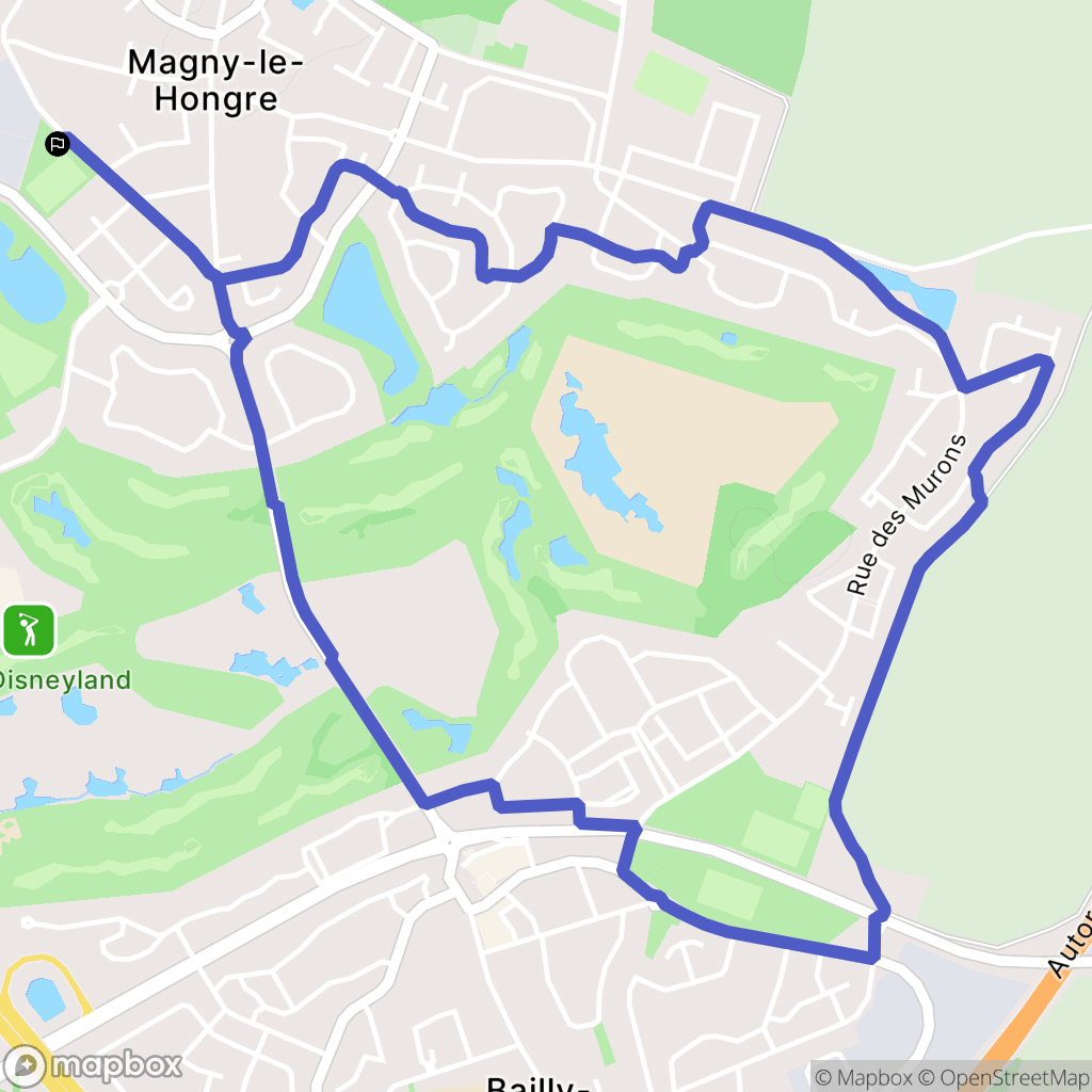 Magny-le-Hongre : carte du parcours de randonnée - France
