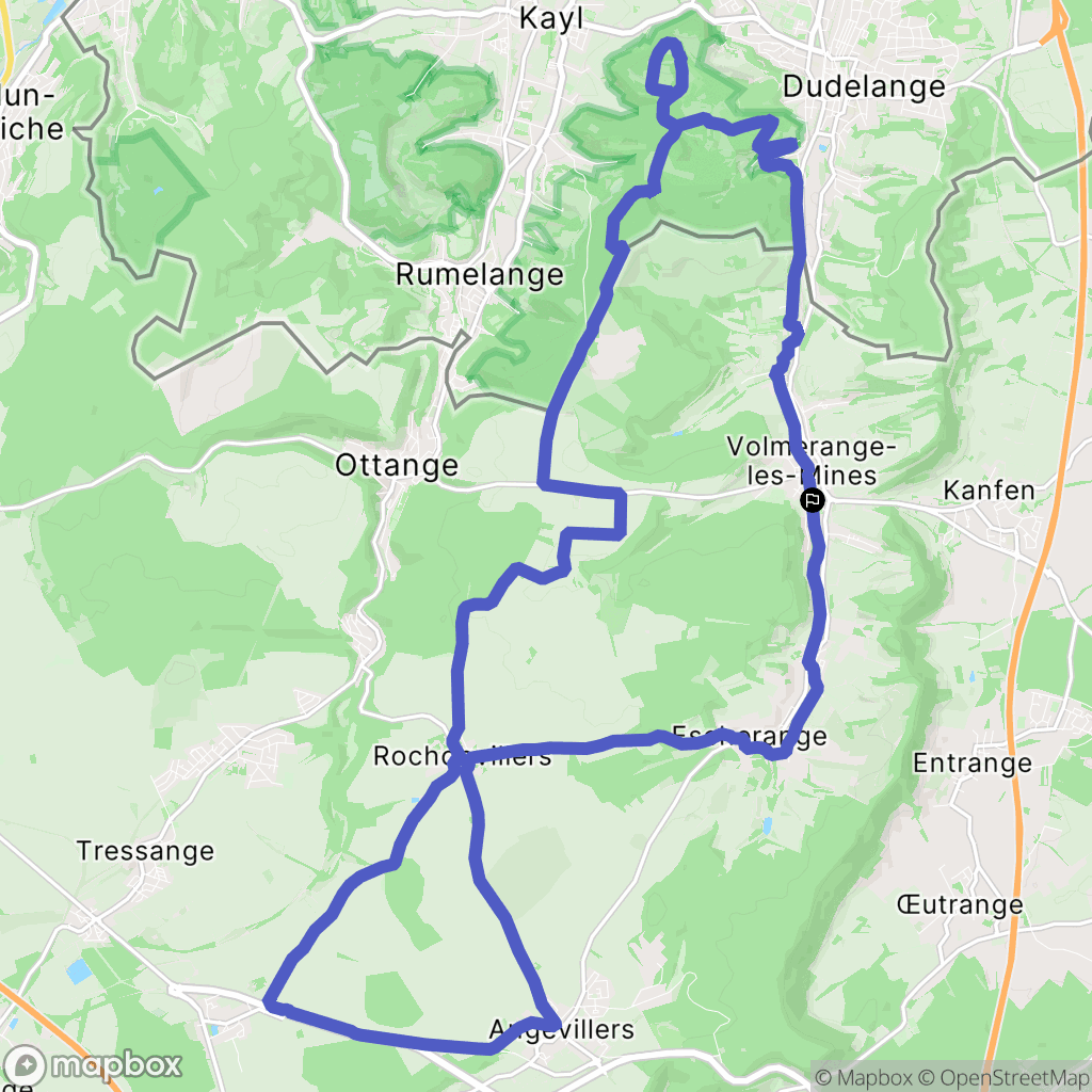 Volmerange-les-Mines : carte du parcours de randonnée - France
