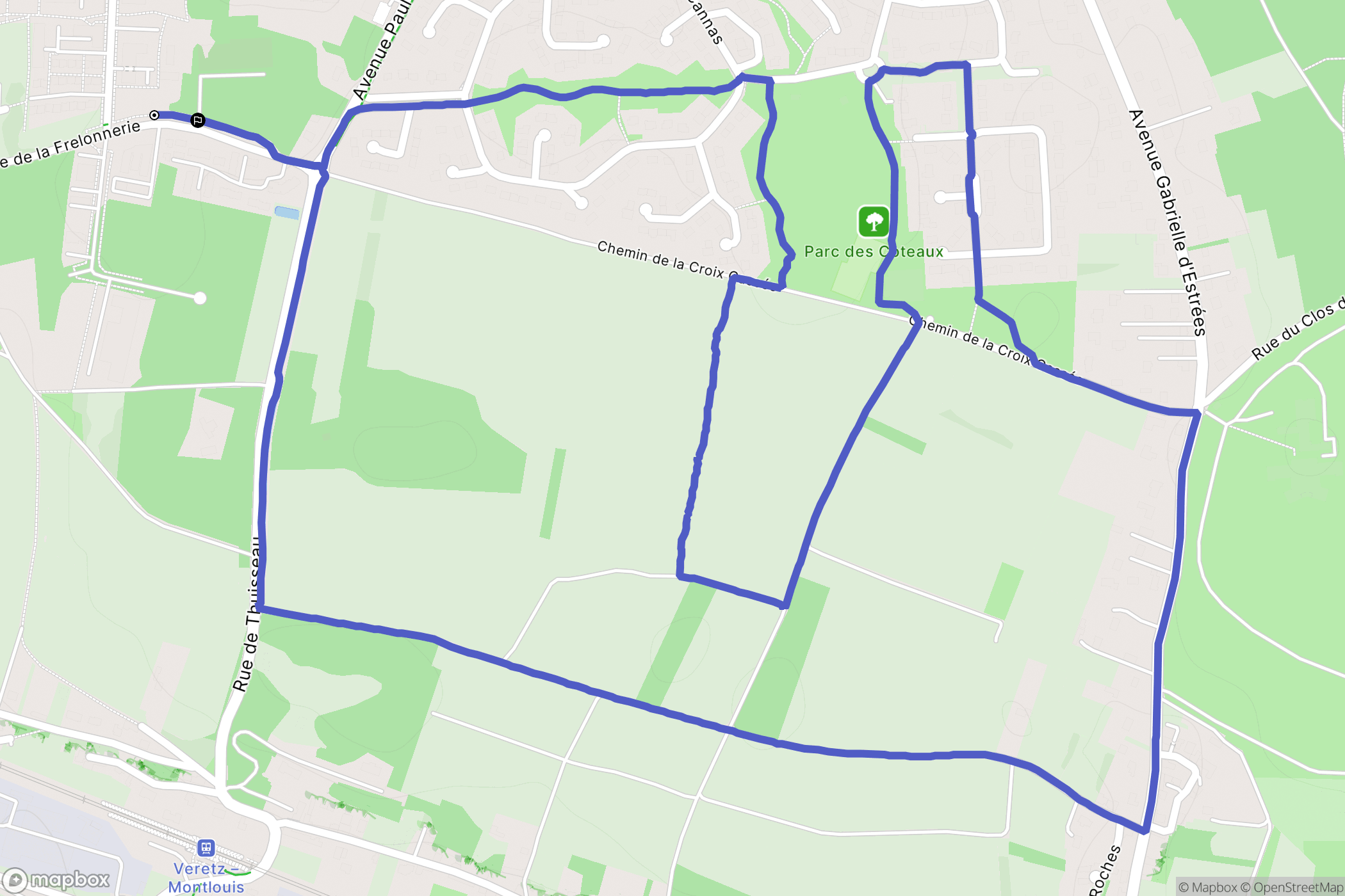 Montlouis-sur-Loire : carte du parcours de randonnée - France