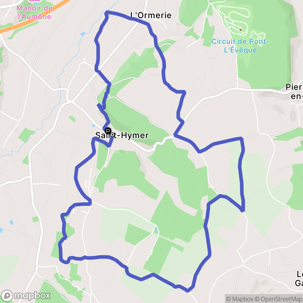 Saint-Hymer : carte du parcours de randonnée - France