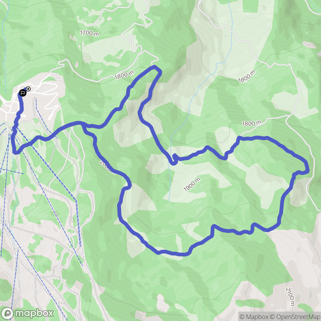 Risoul : carte du parcours de randonnée - France