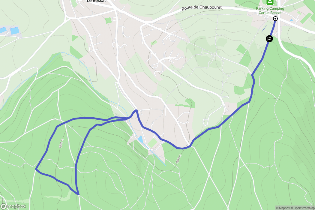 Thélis-la-Combe : carte du parcours de randonnée - France