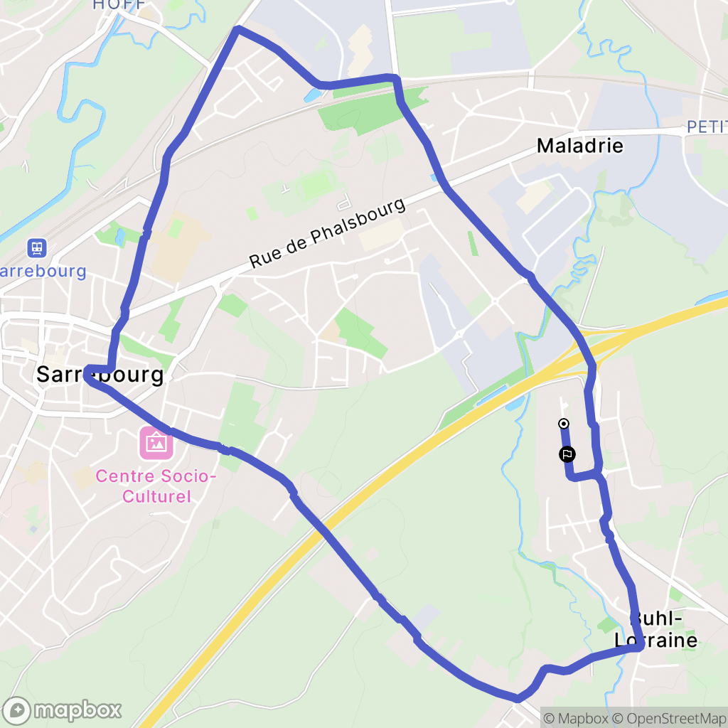 Buhl-Lorraine : carte du parcours de randonnée - France