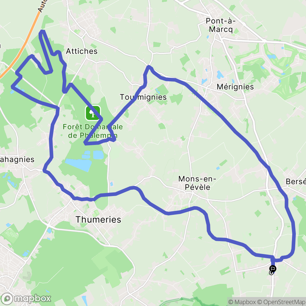 Faumont : carte du parcours de randonnée - France