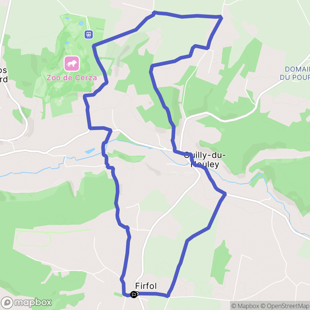 Firfol : carte du parcours de randonnée - France
