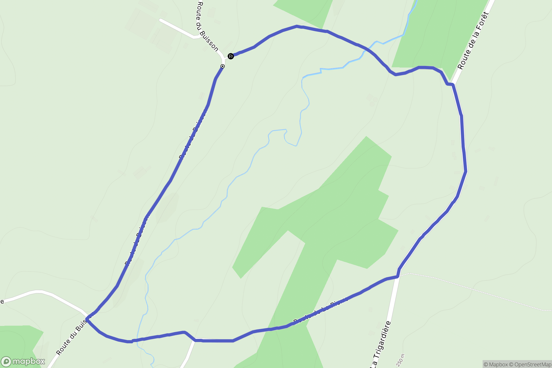La Ferté-en-Ouche : carte du parcours de randonnée - France