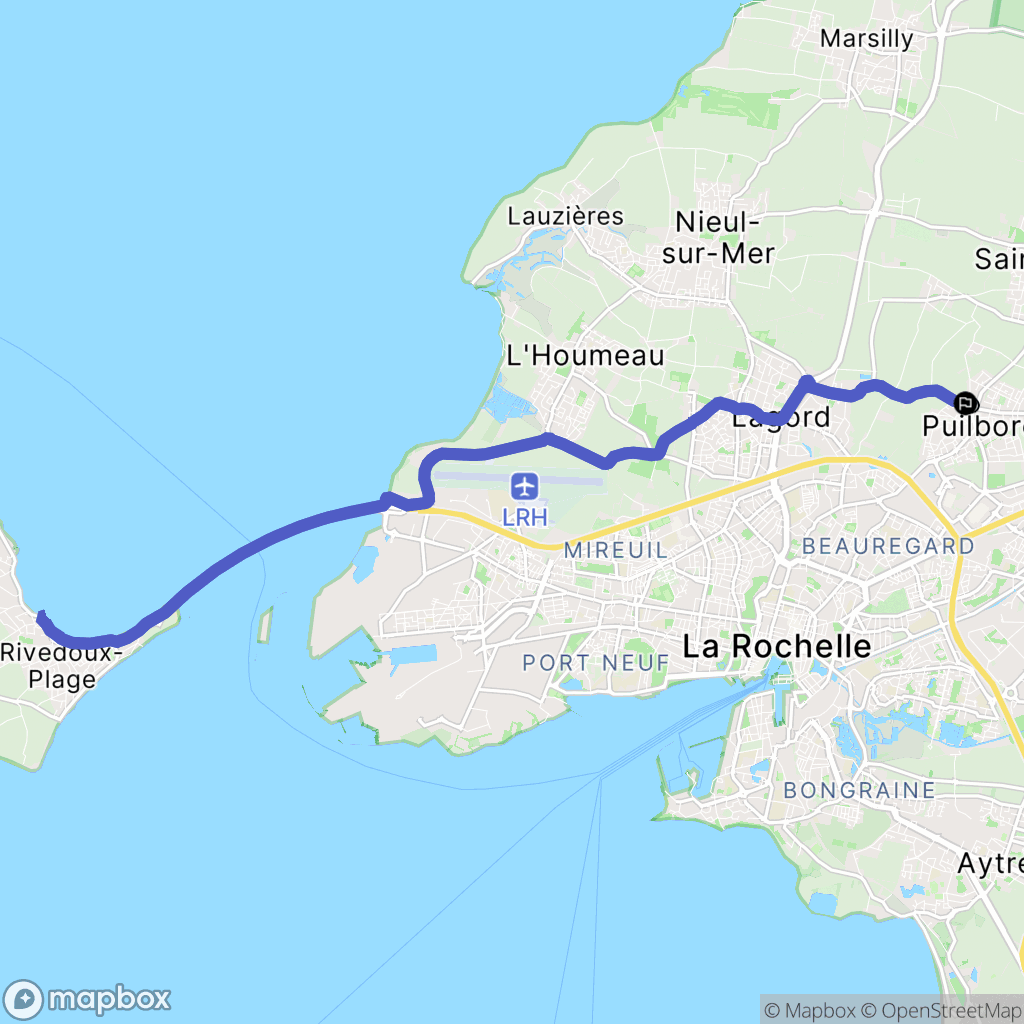 Puilboreau : carte du parcours de randonnée - France
