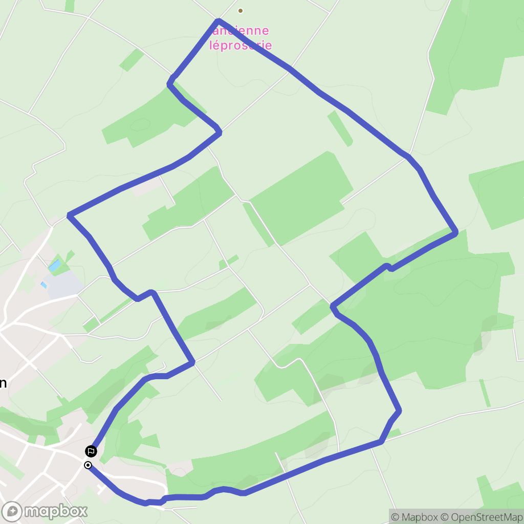 Flaxlanden : carte du parcours de randonnée - France