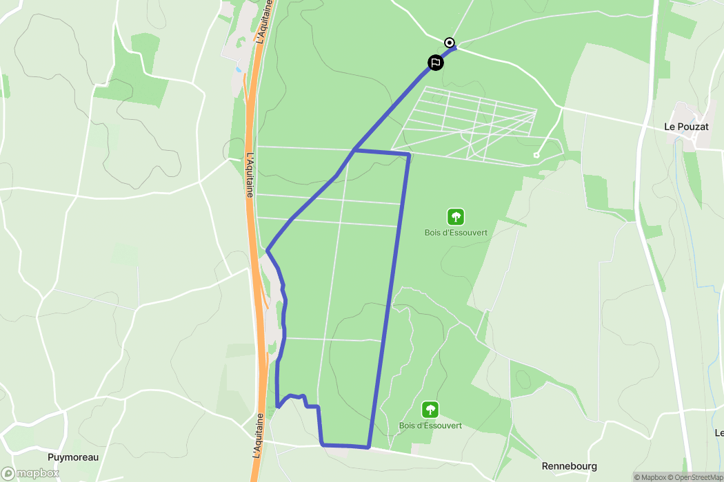 Essouvert : carte du parcours de randonnée - France