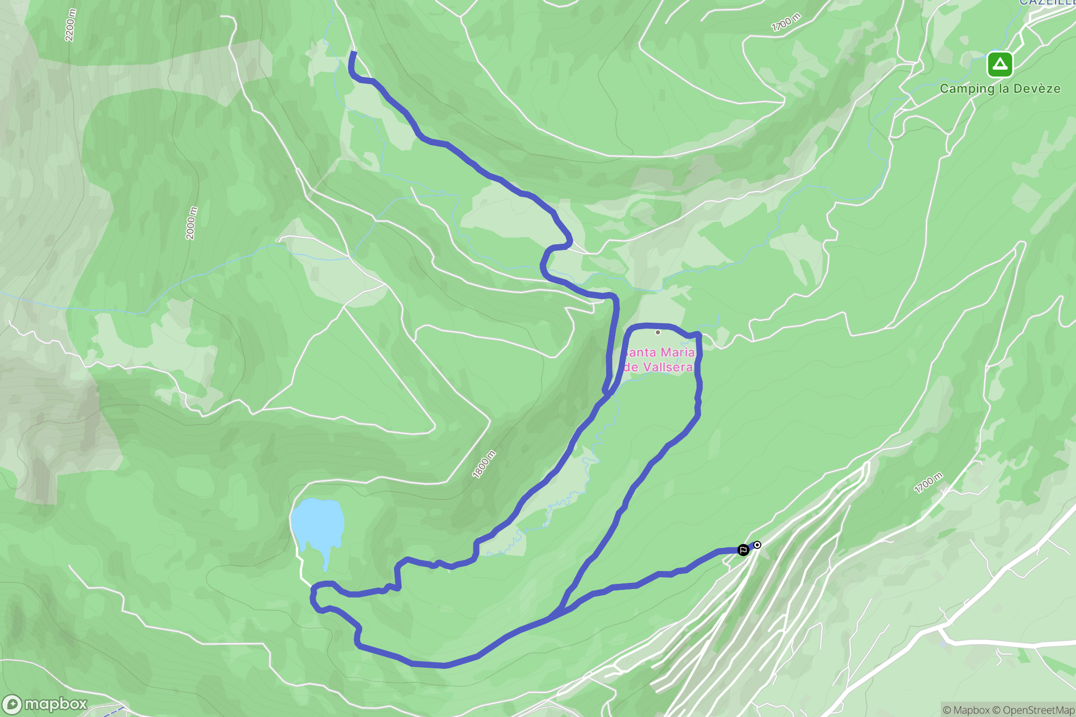 Les Angles : carte du parcours de randonnée - France