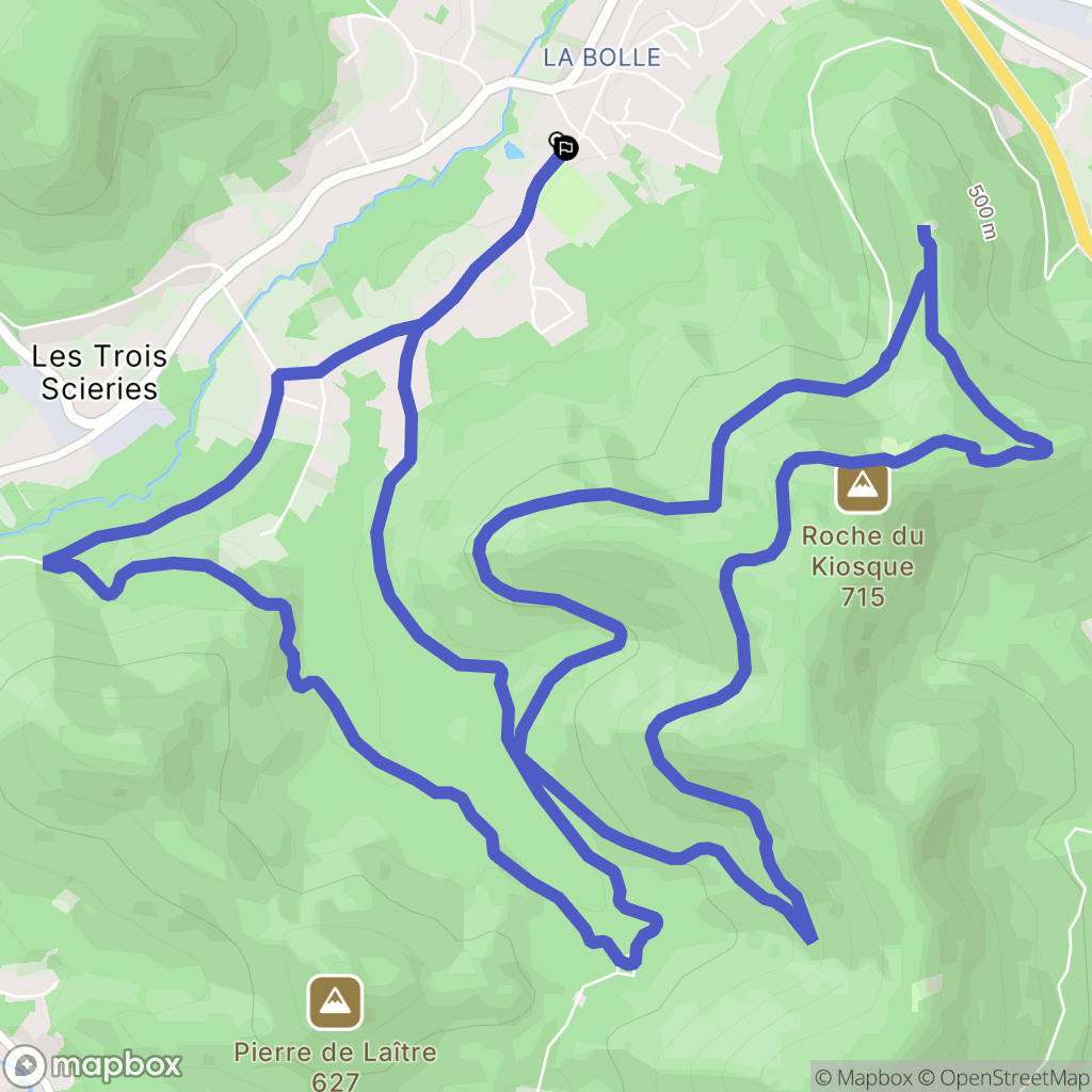 Saint-Dié-des-Vosges : carte du parcours de randonnée - France
