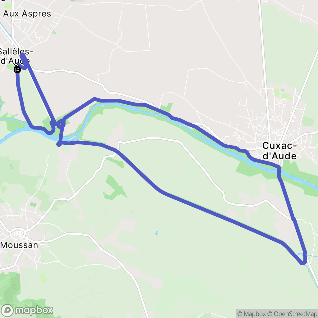 Sallèles-d'Aude : carte du parcours de randonnée - France