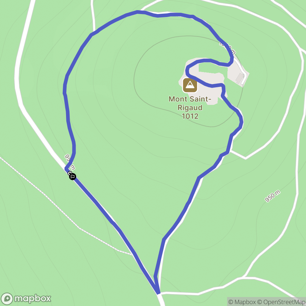 Propières : carte du parcours de randonnée - France
