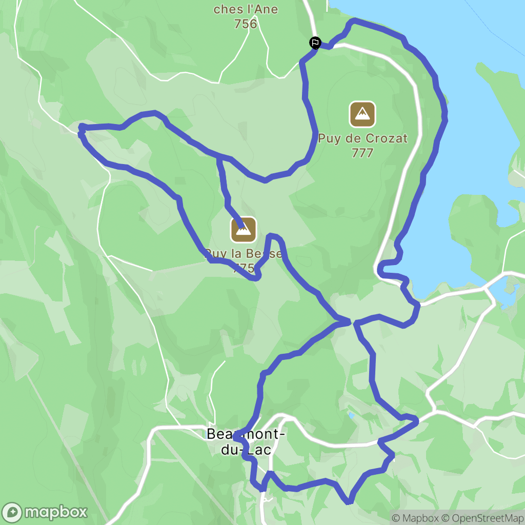 Peyrat-le-Château : carte du parcours de randonnée - France