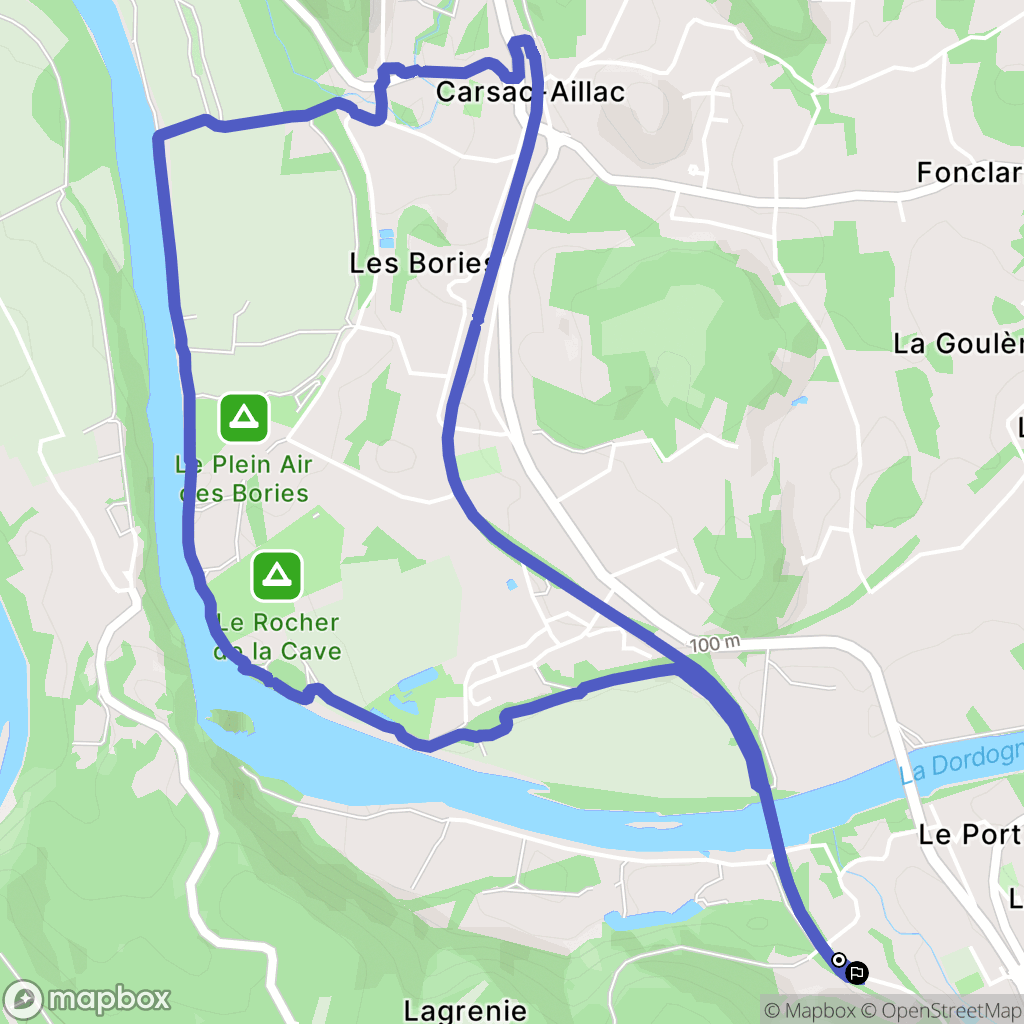 Groléjac : carte du parcours de randonnée - France
