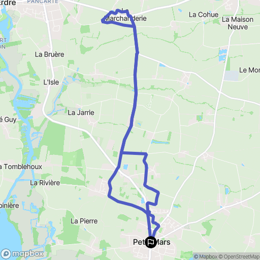 Petit-Mars : carte du parcours de randonnée - France