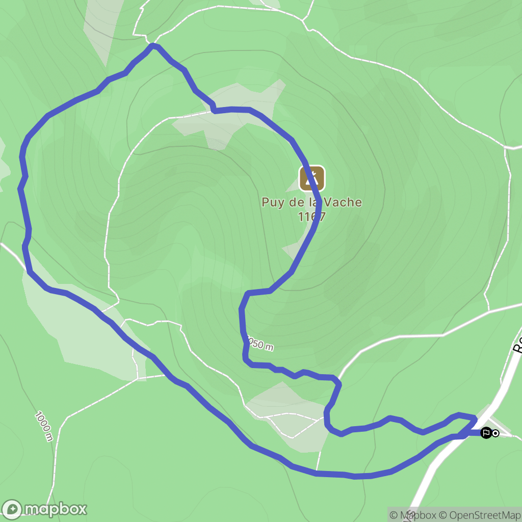Saint-Genès-Champanelle : carte du parcours de randonnée - France